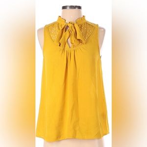 Anthropologie Maeve Sleeveless Top Mustard/Yellow